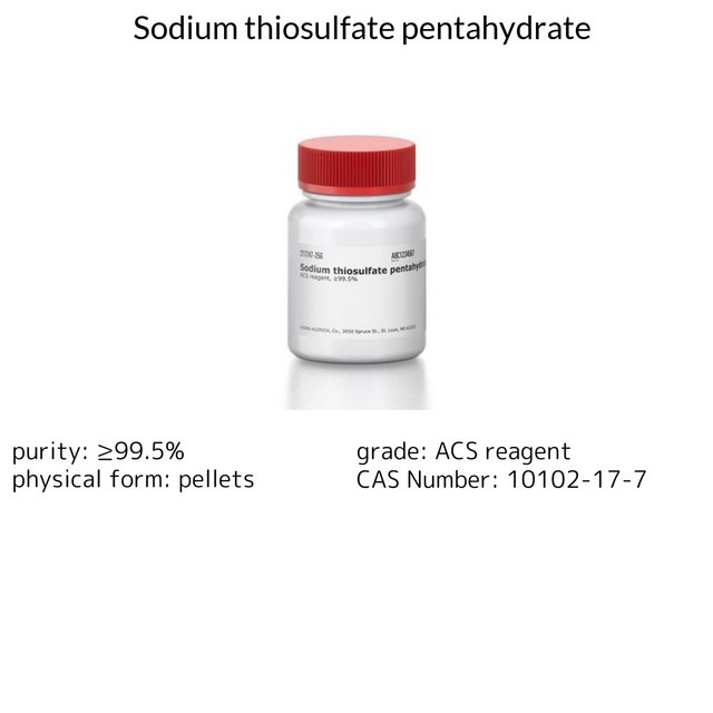 SODIUM THIOSULFATE PENTAHYDRATE, ACS RE&