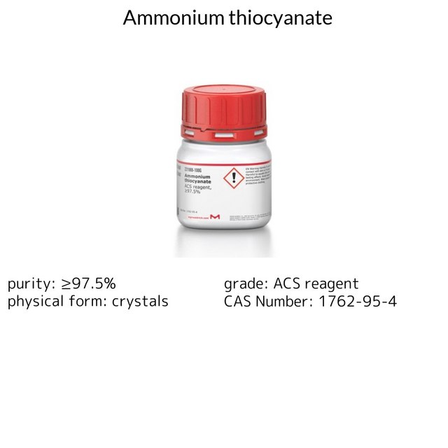 AMMONIUM THIOCYANATE, 97.5+%, A.C.S. &