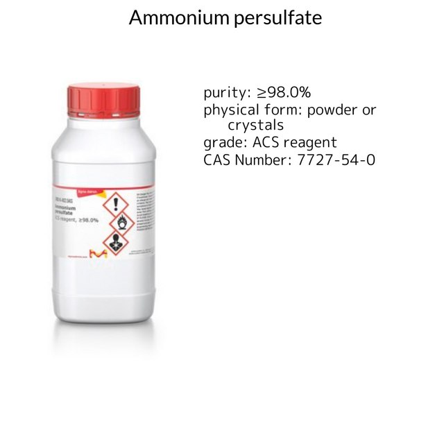AMMONIUM PERSULFATE, 98+%, A.C.S. REAGE&