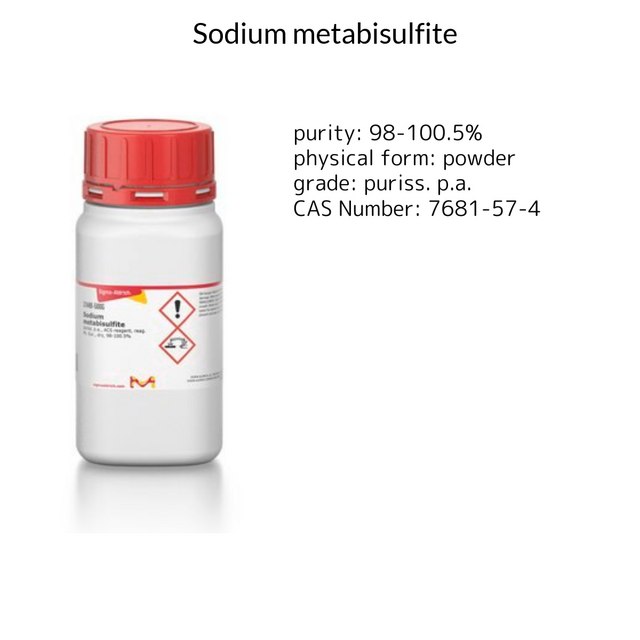 SODIUM DISULFITE DRY, R. G.,