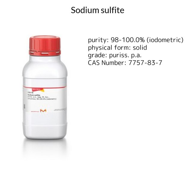 SODIUM SULFITE ANHYDROUS, R. G.,