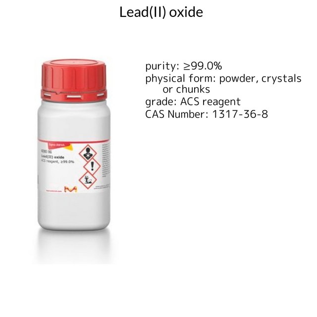 LEAD(II) OXIDE, ACS REAGENT, >=99.0%