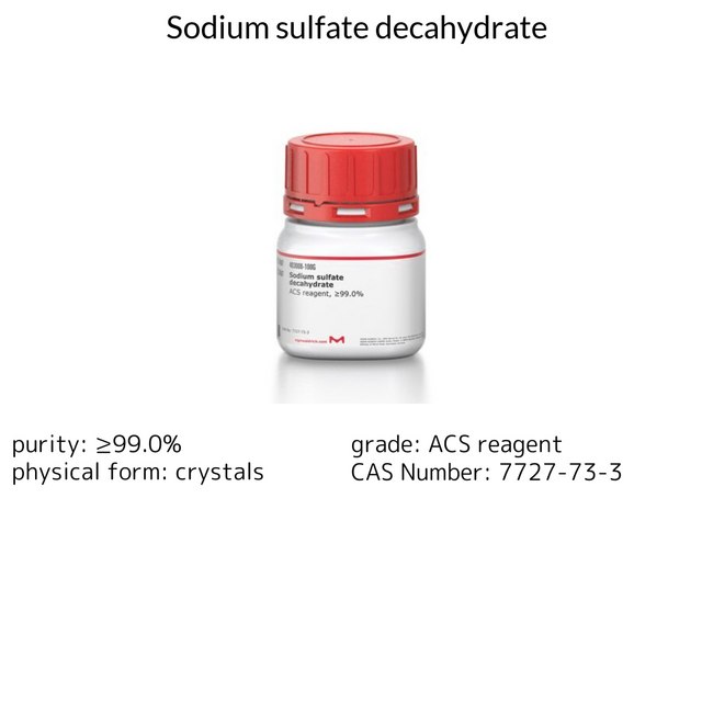 SODIUM SULFATE DECAHYDRATE, ACS REAGENT&