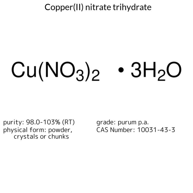 CUPRIC NITRATE TRIHYDRATE, 98.0-103%