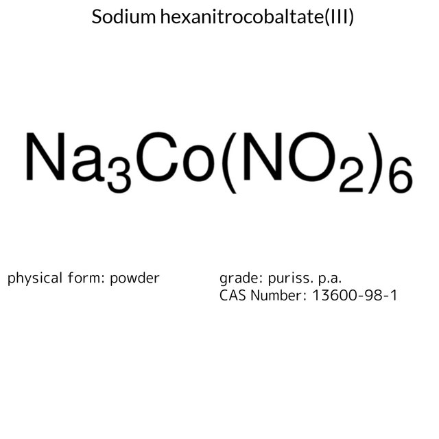 SODIUM HEXANITROCOBALTATE(III), FOR THE&