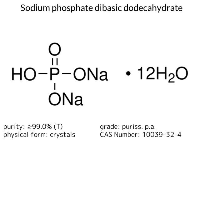 DI-SODIUM HYDROGEN PHOSPHATE DODECAHY- &