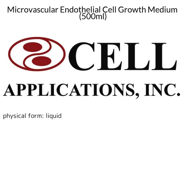 Microvascular Endothelial Cell Growth Medium