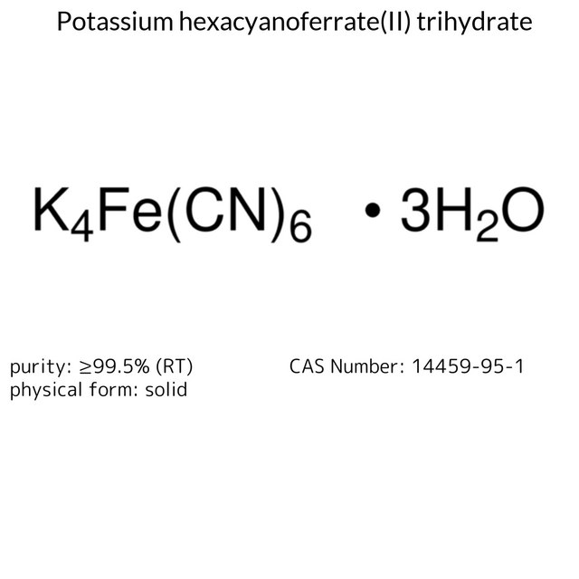 Potassium hexacyanoferrate(II) trihydrate