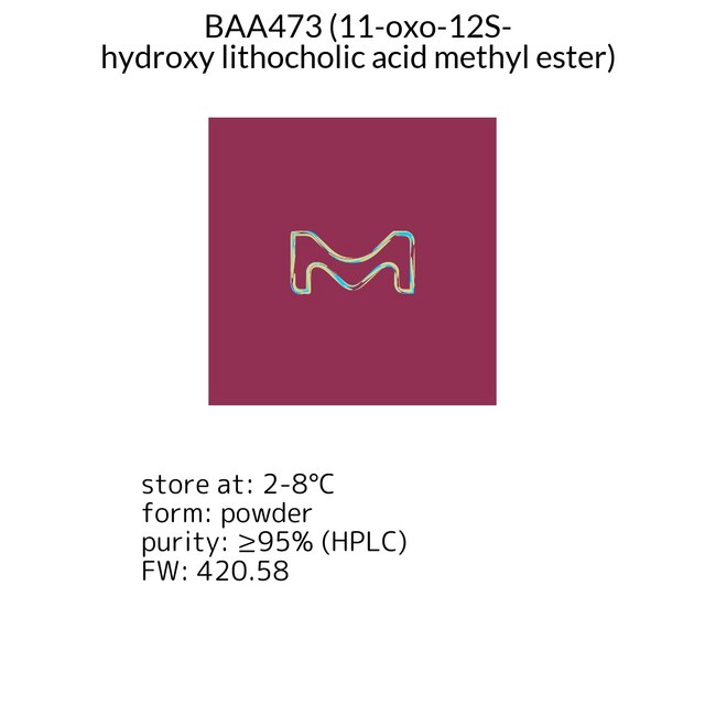BAA473 (11-oxo-12S-hydroxy lithocholic acid methyl